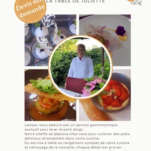 La Table de Juliette. Cheffe à domicile. Logo